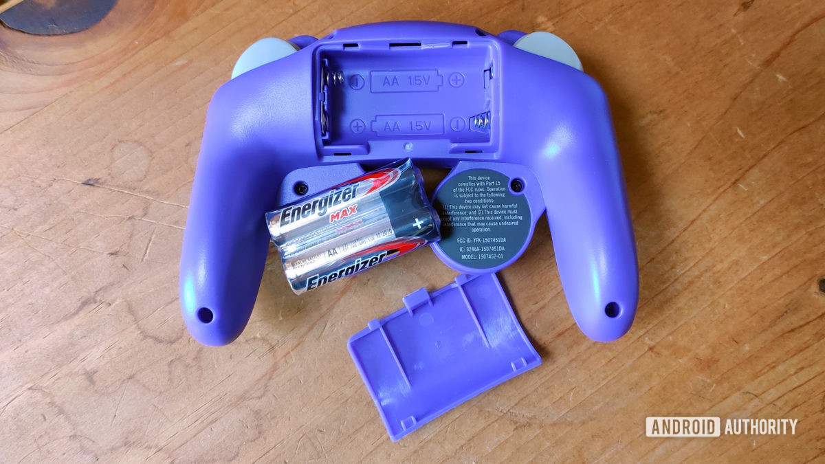 PowerA GameCube Wireless Controller for Nintendo Switch Review Controller Bottom with Batteries